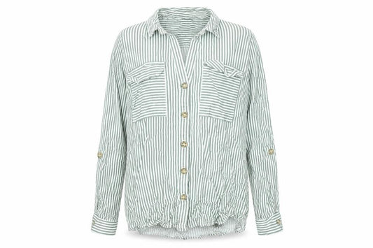 Womens UK Size S VERO MODA Green Basic Button-Up
