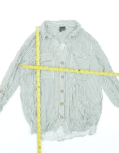 Womens UK Size S VERO MODA Green Basic Button-Up