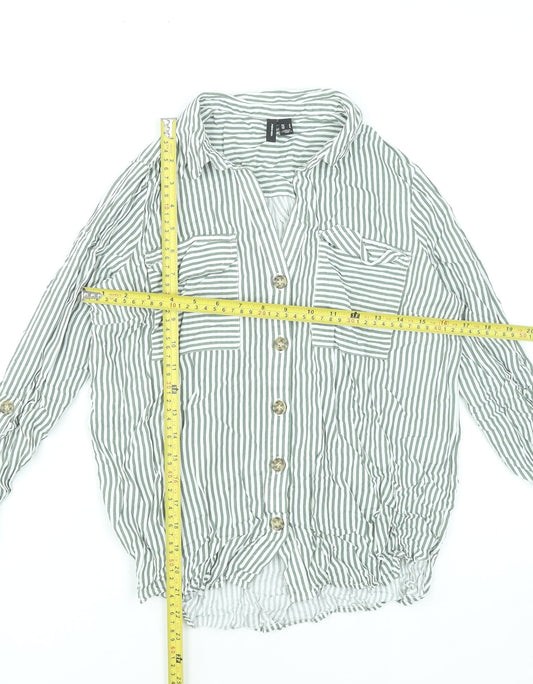Womens UK Size S VERO MODA Green Basic Button-Up