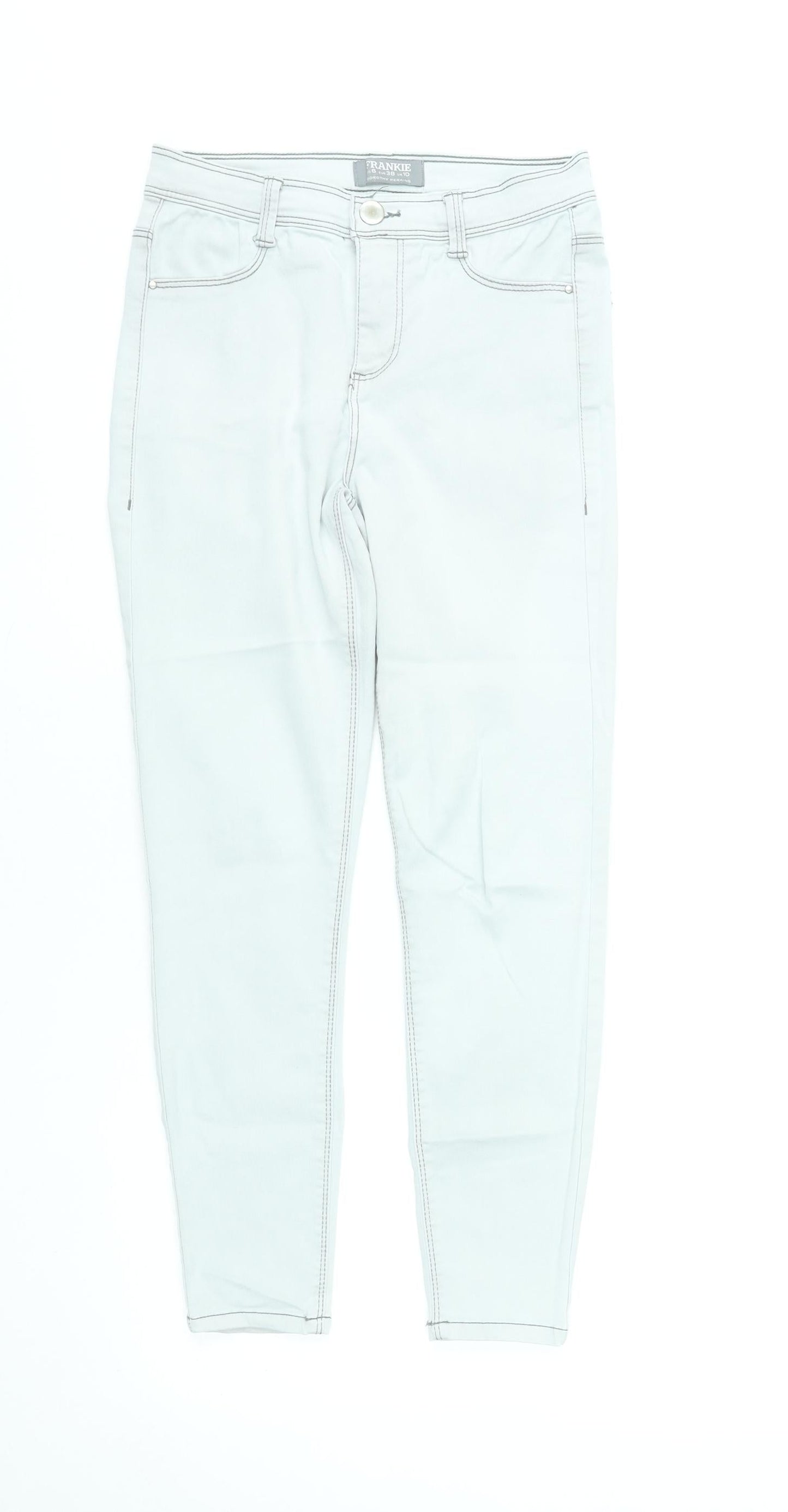 Dorothy Perkins Frankie White Skinny Jeans Women UK 10 Slim Fit