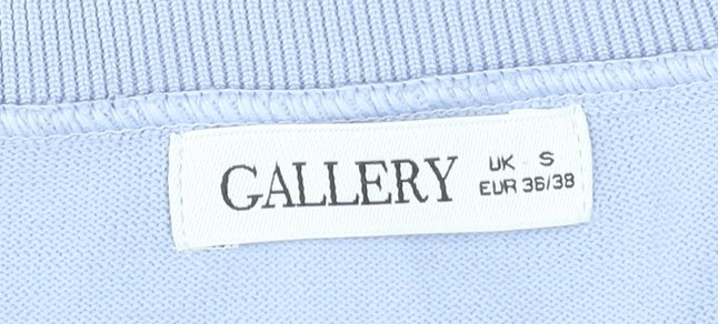Womens UK Size S Gallery Purple Basic Blouse