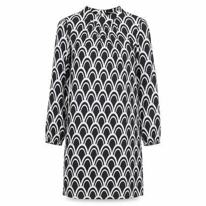Dunnes Women’s Black White Geometric Shift Dress Size 10