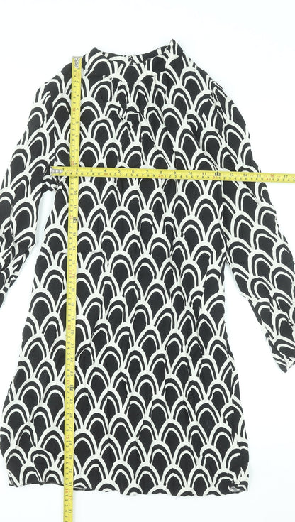 Dunnes Stores Women’s Black White Geometric Shift Dress Size 10