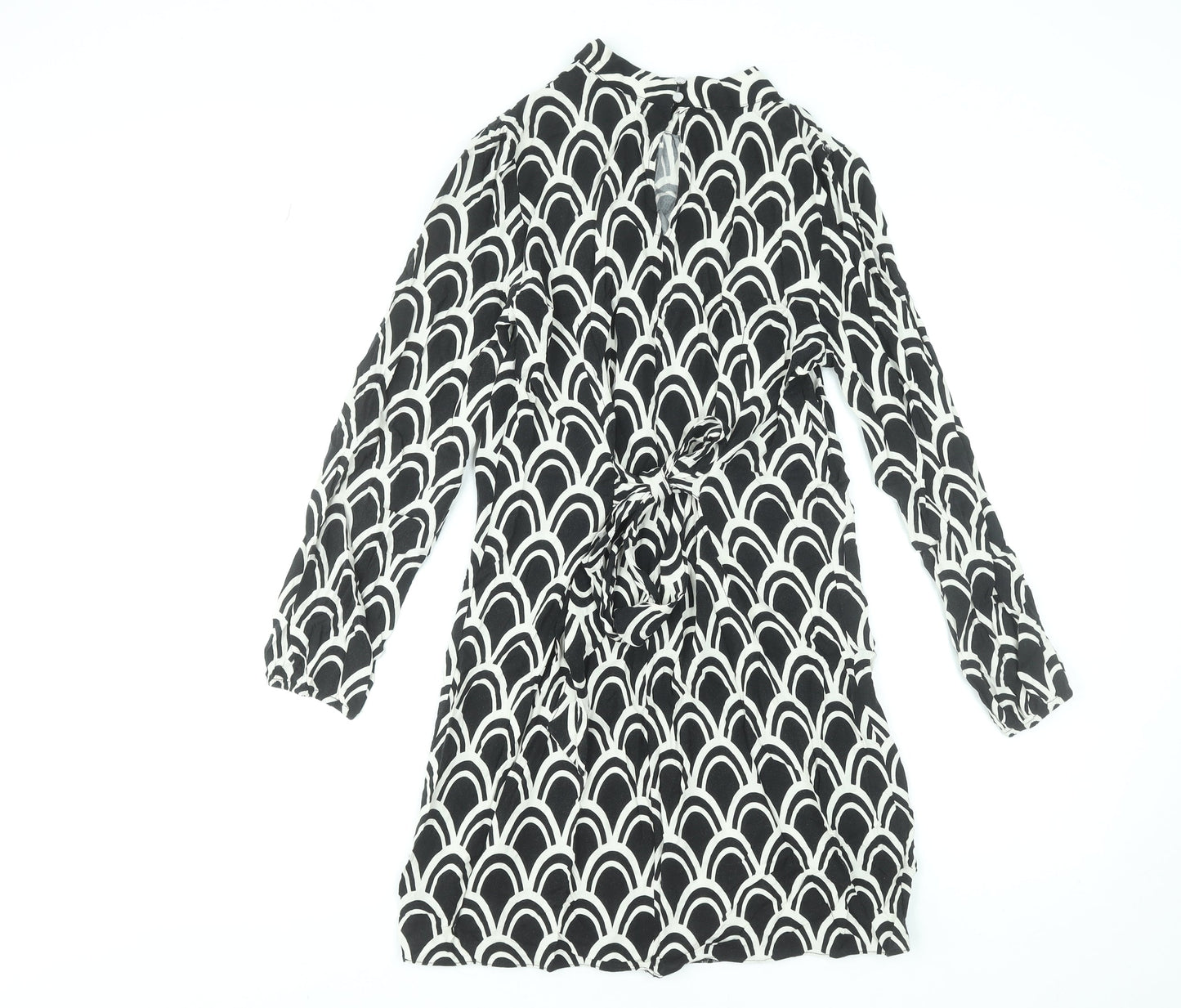 Dunnes Stores Women’s Black White Geometric Shift Dress Size 10