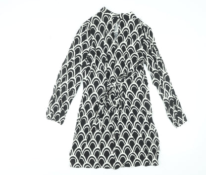 Dunnes Stores Women’s Black White Geometric Shift Dress Size 10