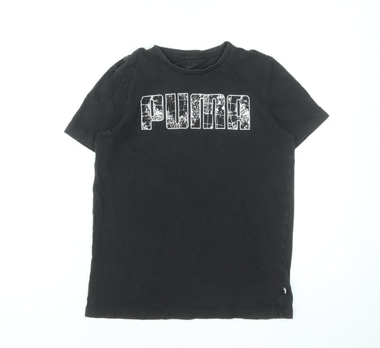 Boys UK Size 13-14 Years PUMA Black Basic T-Shirt