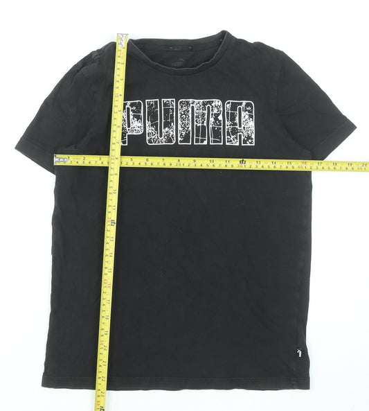 Boys UK Size 13-14 Years PUMA Black Basic T-Shirt