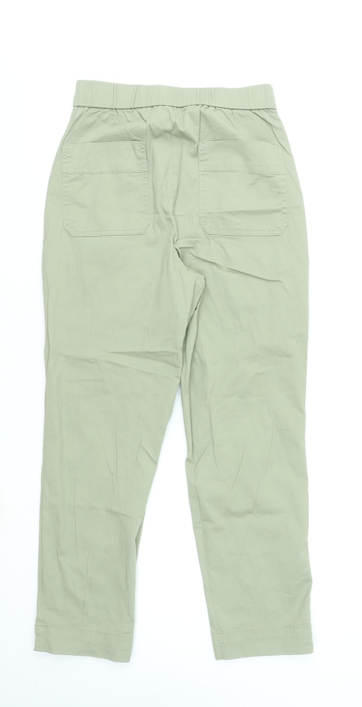 Dunnes Stores Women's Beige Cargo Trousers Size S Elastic Waist