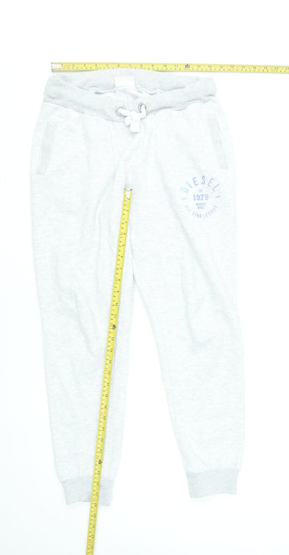 Womens UK Size S Diesel Regular Fit Jogger Grey Trousers