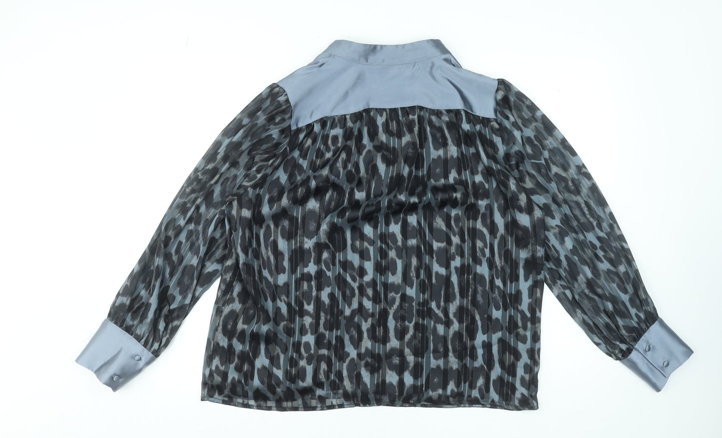 Womens UK Size 14 Gallery Grey Basic Blouse