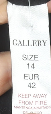 Womens UK Size 14 Gallery Grey Basic Blouse