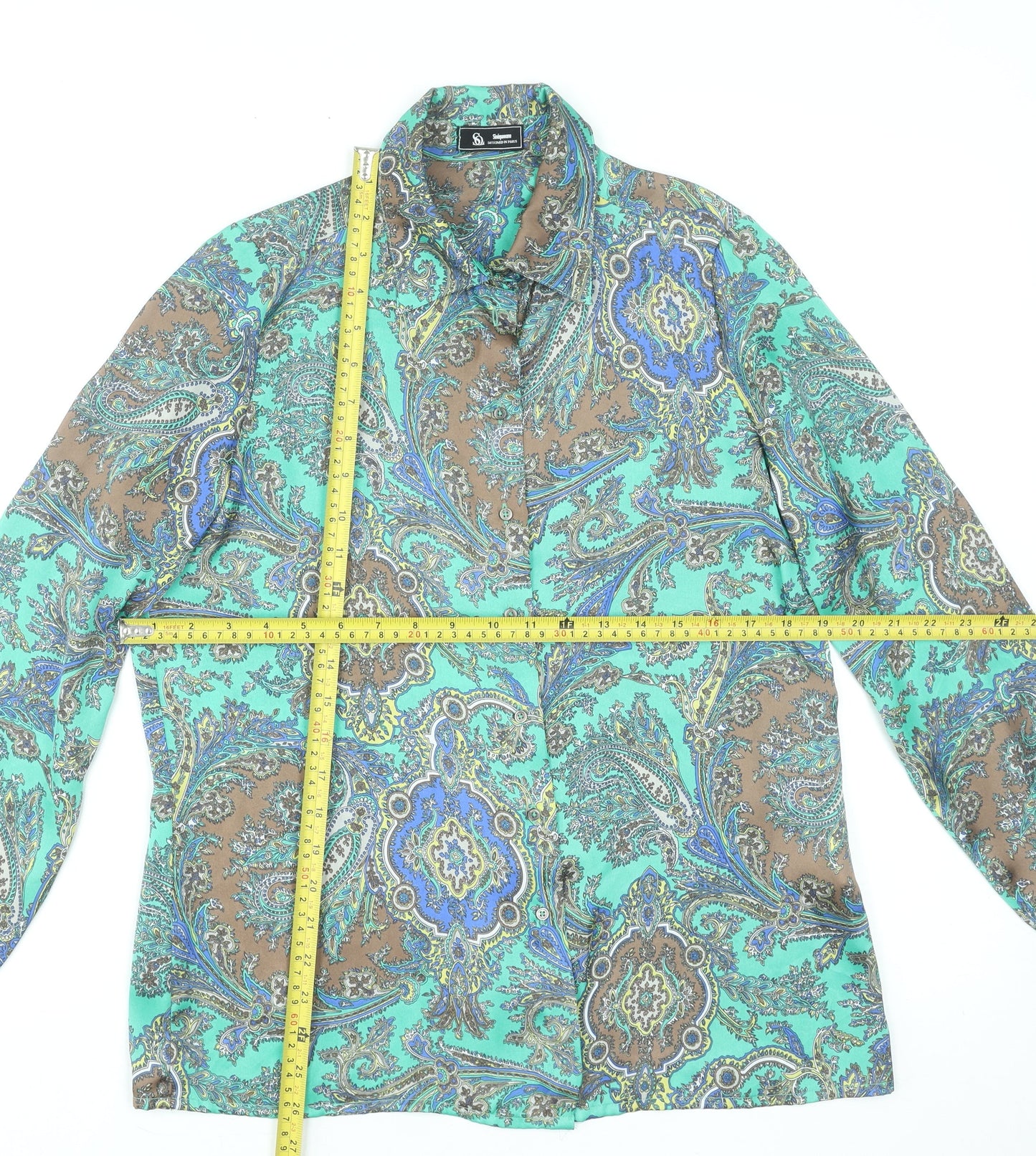 Womens UK Size 12 Sinequanone Multicoloured Classic Blouse