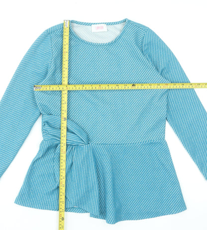 Womens UK Size 12 Savida Blue Tunic Blouse