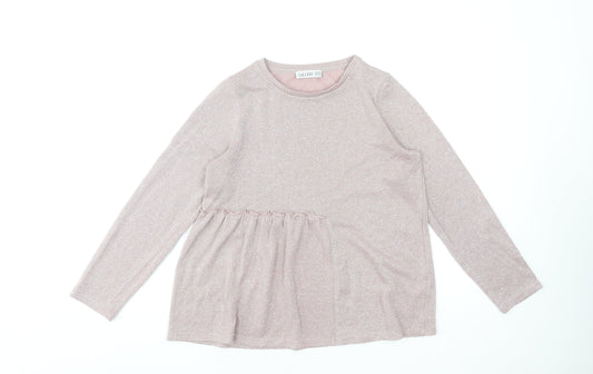 Womens UK Size S Gallery Pink Tunic Blouse