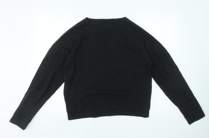 Womens UK Size S Victoria's Secret PINK Black Pullover Sweatshirt