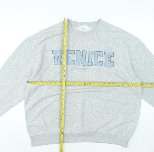 Primark Women’s Grey Venice Crew Neck Sweatshirt Size S 10/12