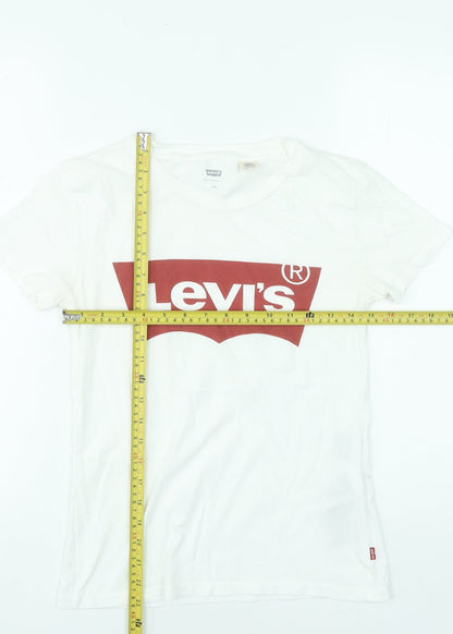 Womens UK Size 2XS Levi's White Basic T-Shirt