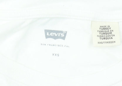 Womens UK Size 2XS Levi's White Basic T-Shirt
