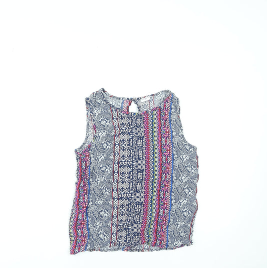 Jacqueline de Yong Women’s Multicoloured Sleeveless Bohemian Viscose Blouse UK 8