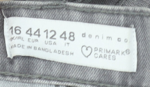 Primark Women’s Grey Skinny Stretch Denim Jeans Size 16