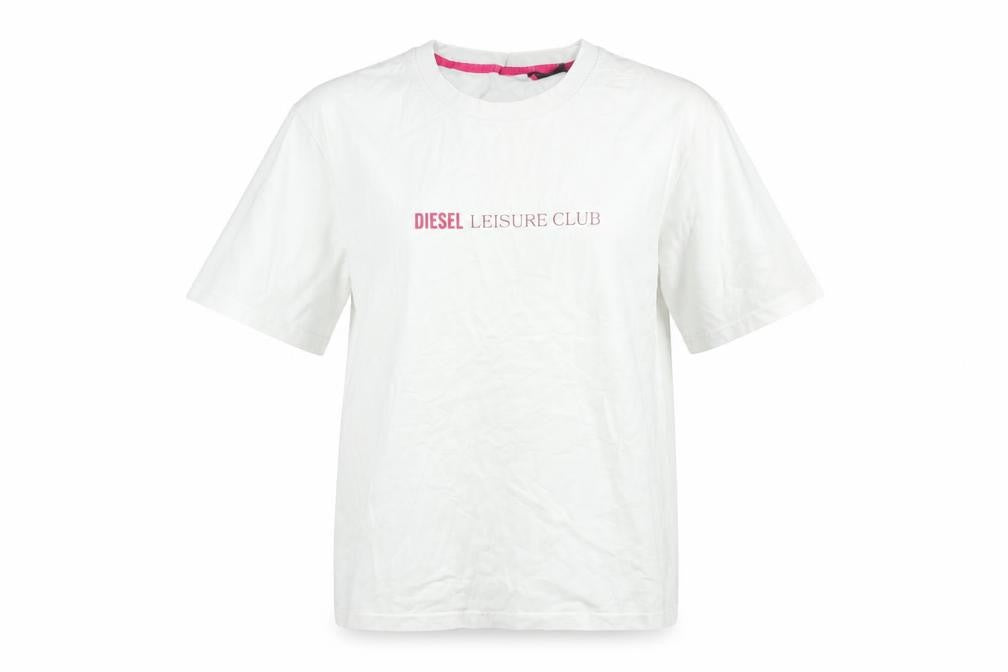 Womens UK Size L Diesel White Basic T-Shirt