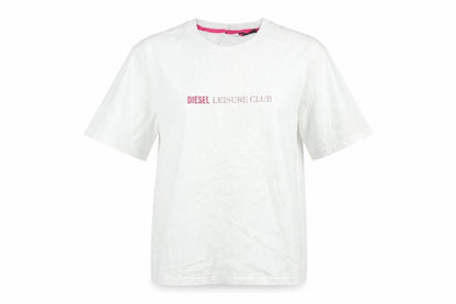 Womens UK Size L Diesel White Basic T-Shirt