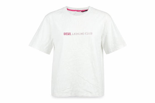 Womens UK Size L Diesel White Basic T-Shirt