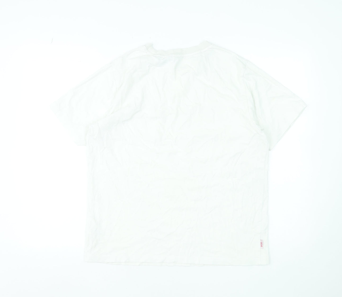 Womens UK Size L Diesel White Basic T-Shirt