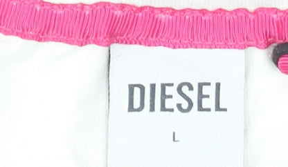 Womens UK Size L Diesel White Basic T-Shirt