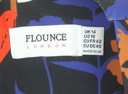 Womens UK Size 14 Flounce London Sheath Dress