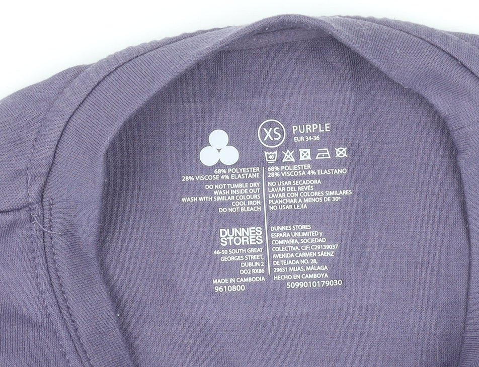 Womens UK Size XS Dunnes Stores Purple Pullover Sweatshirt