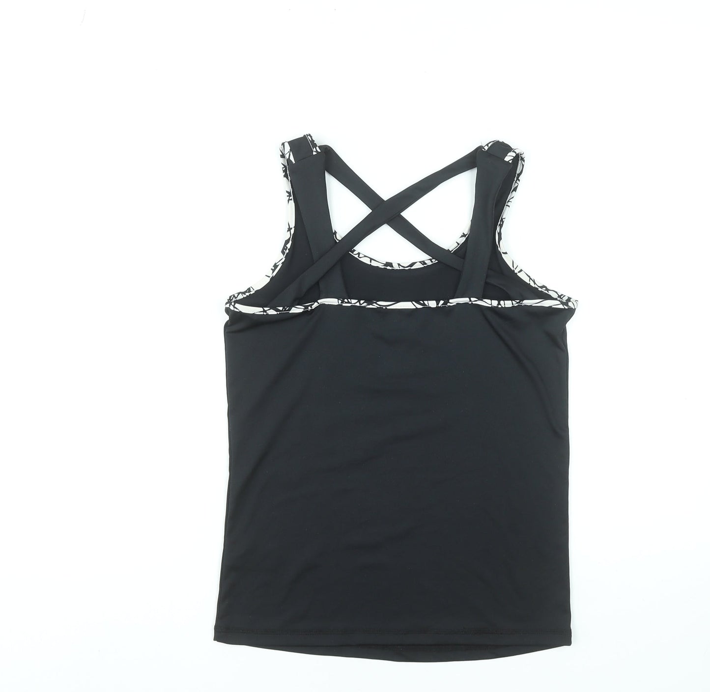 Womens UK Size 10 Freddy Black Gym & Training Yoga Running & Jogging Tank