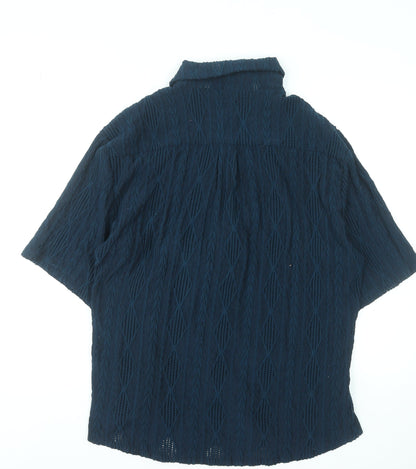 Womens UK Size L Ichoise Blue Wrap Blouse