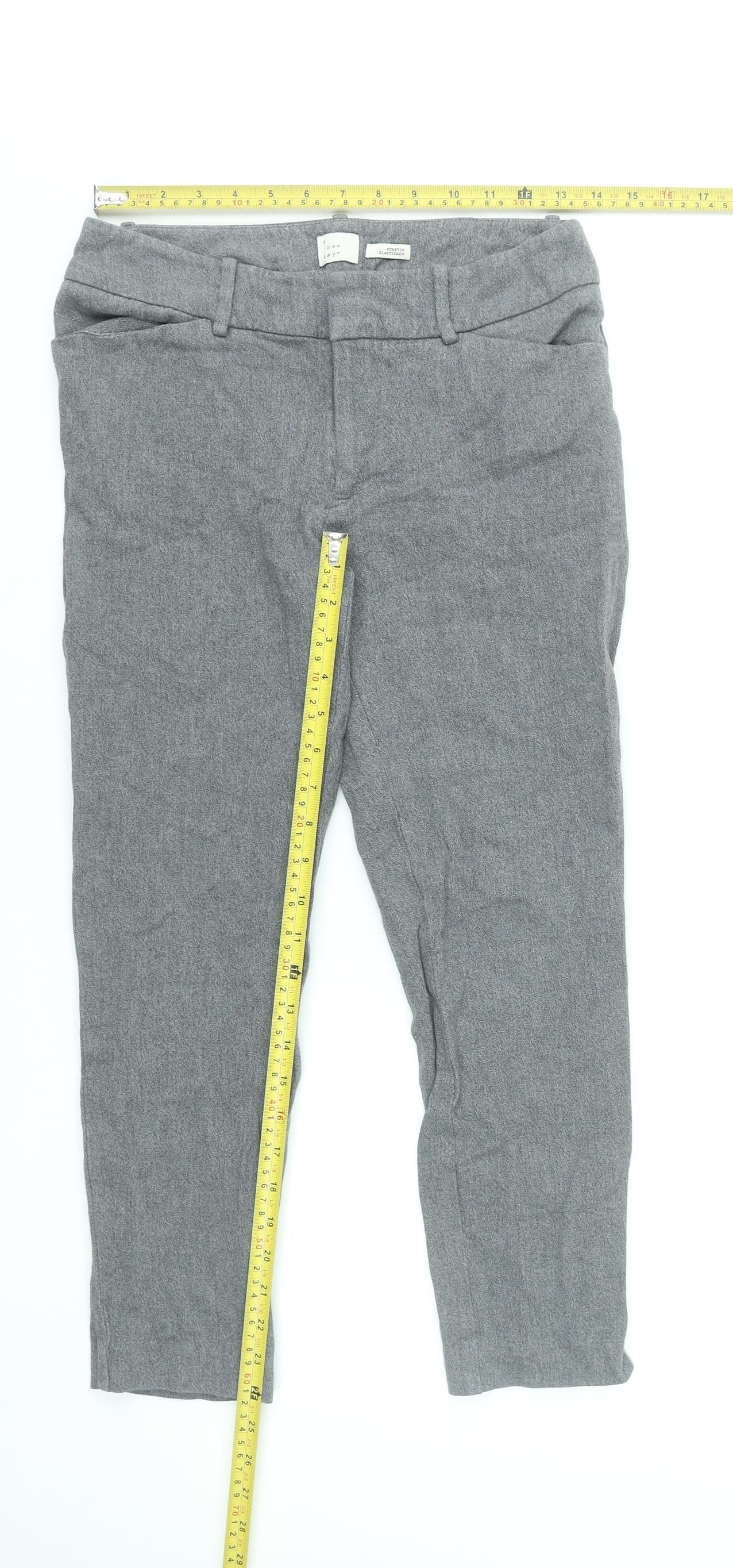 Womens UK Size 4 A New Day Slim Fit Chino Grey Trousers