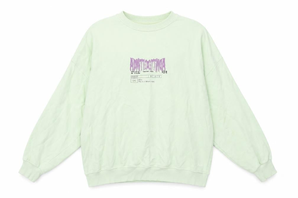 Womens UK Size M Pull&Bear Green Pullover Sweatshirt