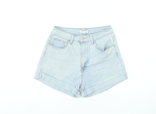 Forever 21 Women Blue Size 12 High Waist Mom Denim Shorts