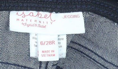 Womens UK Size 6 Isabel Maternity by Ingrid & Isabel Slim Fit Jegging Blue Jeans