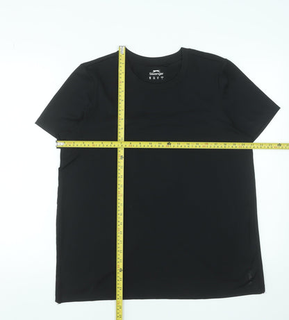 Womens UK Size 12 Slazenger Black Running & JoggingGym & TrainingYoga T-Shirt