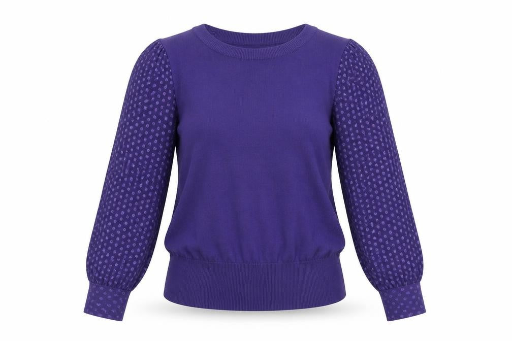 Womens UK Size S Gallery Purple Basic Blouse