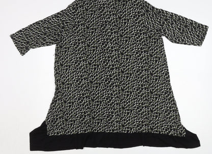 Womens UK Size 16 Yours Black Tunic Blouse