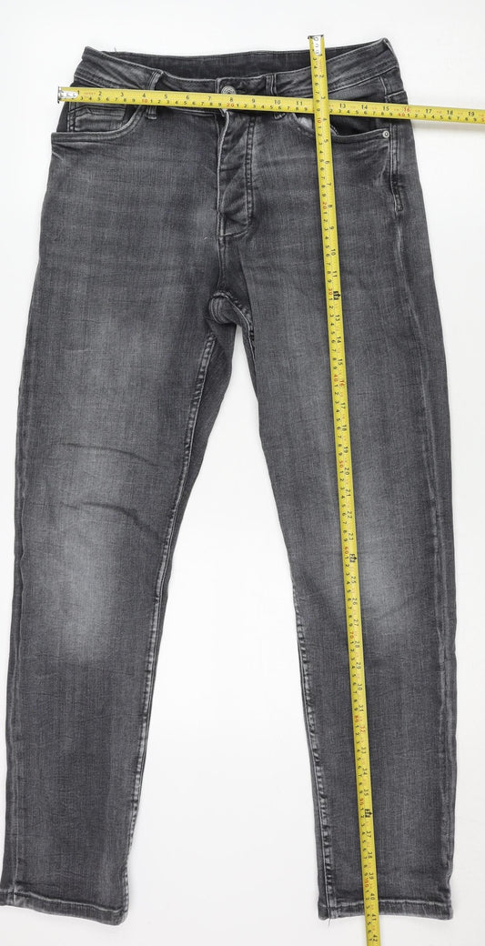 Marks and Spencer Men Grey Slim Fit Denim Jeans 34W 32L