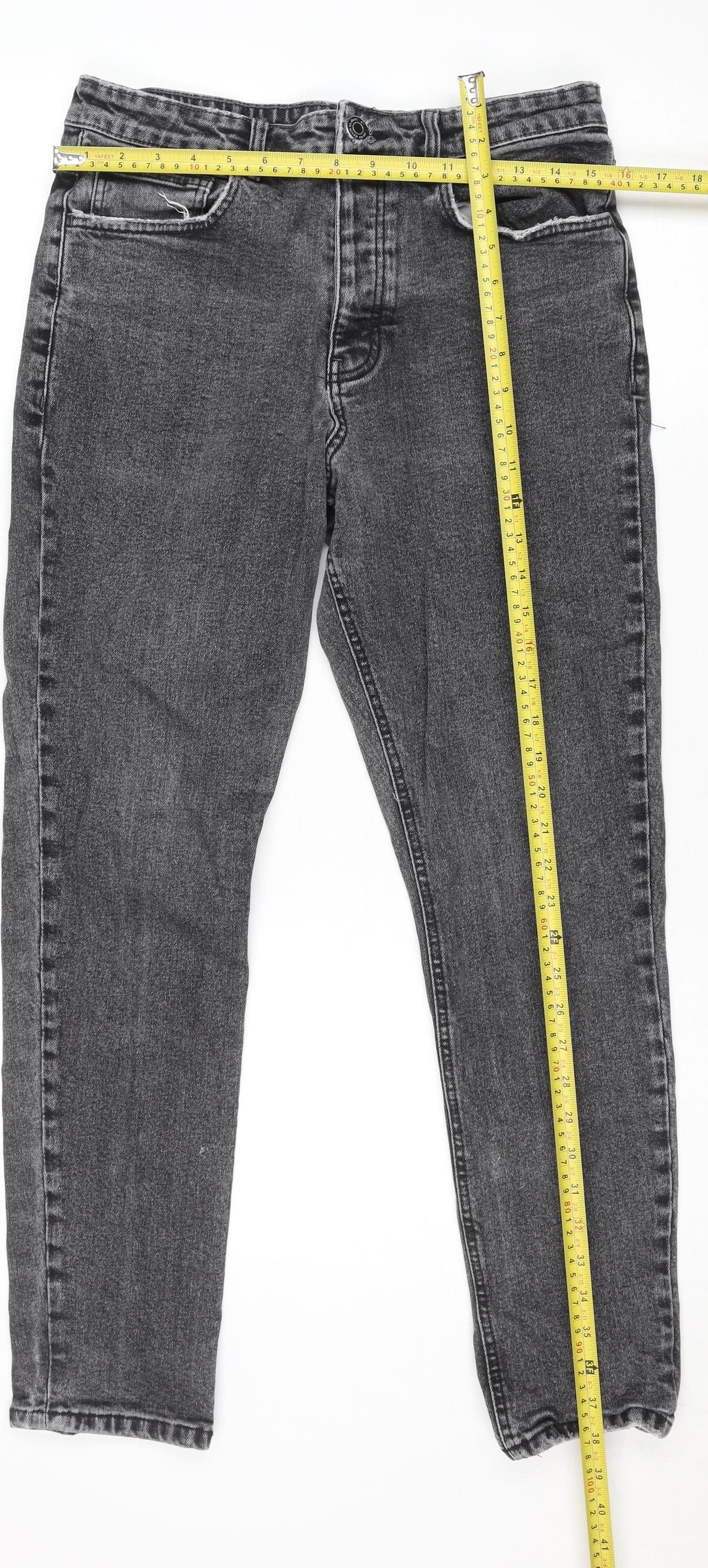 Denim & Co. Men’s Grey Relaxed Tapered Denim Jeans W32 L30 Classic Style