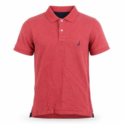 Nautica Men's Red Slim Fit Cotton Polo Shirt Size M