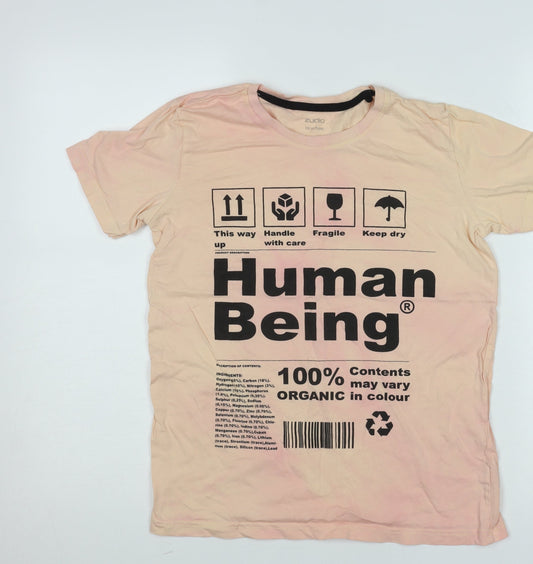 Girls UK Size 13-14 Years Zudio Beige Basic T-Shirt