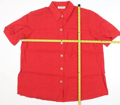 Womens UK Size 16 Rondissimo Red Basic Button-Up