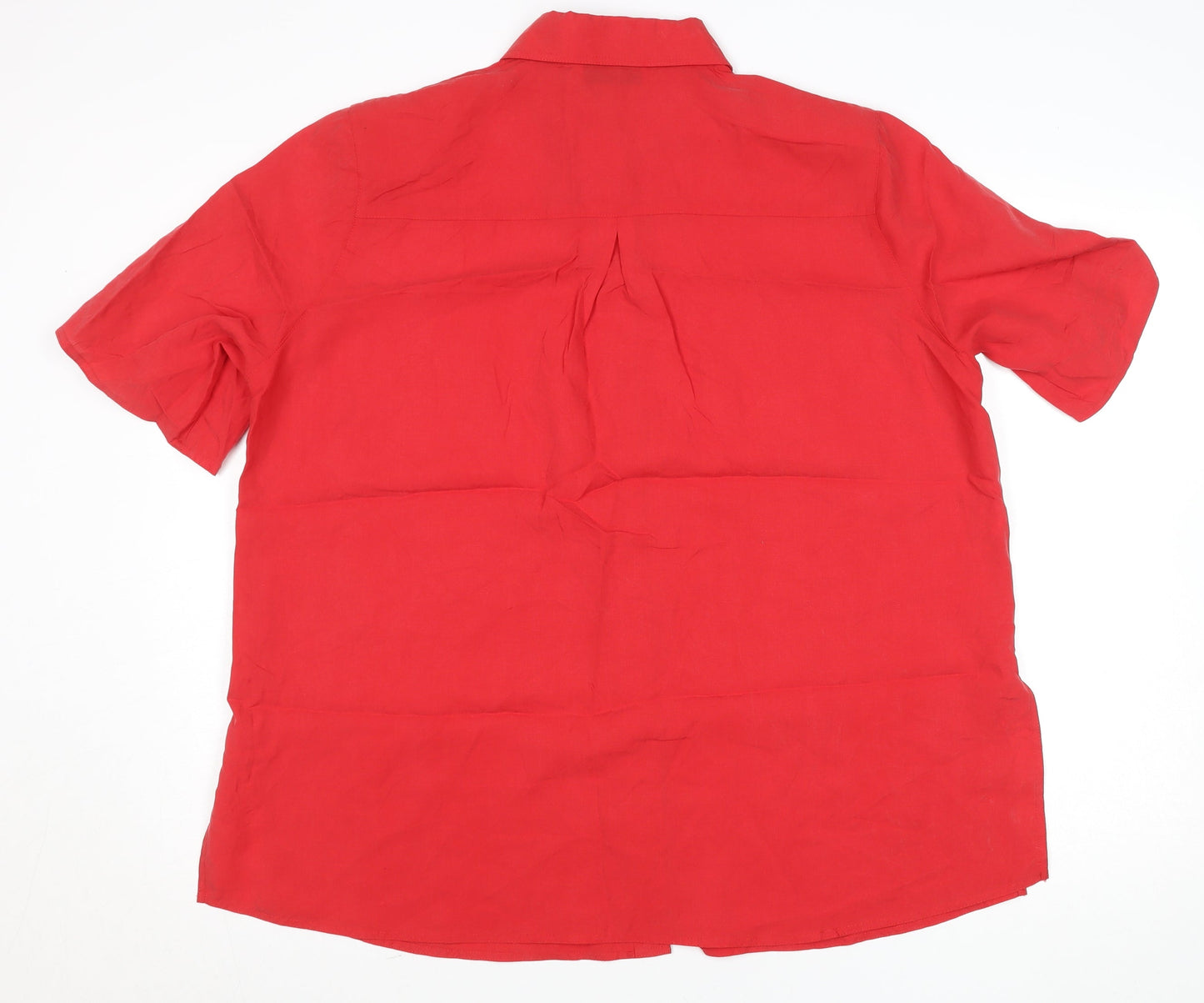Womens UK Size 16 Rondissimo Red Basic Button-Up