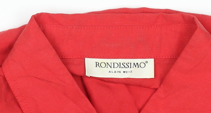 Womens UK Size 16 Rondissimo Red Basic Button-Up