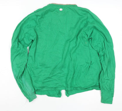 Womens UK Size M Avoca Anthology Green Wrap Jumper