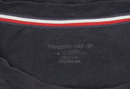 Boys UK Size 146 Tommy Hilfiger Blue Basic T-Shirt
