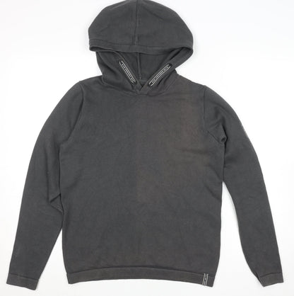 Boys UK Size 164 JACK & JONES Black Pullover Hoodie